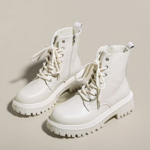 Martin Boots for Women British Style Motorcycle Thick Sole Spring and Autumn Thin Single Boots 2026 New style fleece-lined winter sweet cool short boots