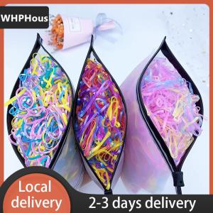 [COD] WHPHous Ship within 24 hours 1000pcs Girls Colourful Disposable Rubber Band Elastic Hair Bands Headband Children Ponytail Holder Bands For Kids Accessories