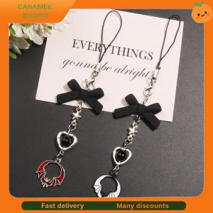 ❣️❣️❣️ Gothic Punk Phone Pendant Key Chain Butterfly Heart Sweet Cool Phone Chain Earphone Case Bag Decorations Pendant