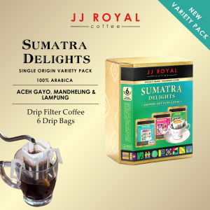 JJ Royal Coffee | Sumatra Delights Drip Filter Coffee Assortment Box (6 Drip Bags) 54g