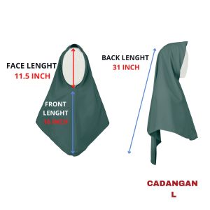🔸TUDUNG SEKOLAH PENGAWAS HIJAU KRS (2LAPIS) - TS008