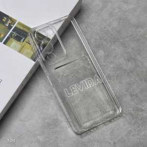 Vivo Y04 Clear Wallet Card Case Bening / Card Holder Kartu