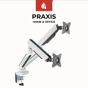 Squirrey Swivr Praxis Gaming Monitor Arm 27 to 45 inch 14kg Load RGB Lighting Quick Release VESA Desk Mount Bracket