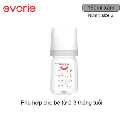 Evorie Tritan bình sữa Chống sặc và chống rò rỉ BPA free chống rơi đường kính lớn bình sữa cho bé 160ml 240ml