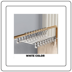 【JJ HOME】Anti-Slip Pants Hangers with Adjustable Clips / Closet Organizer