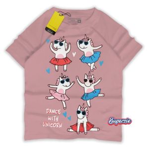 Superzie Baju anak perempuan unicorn Umur 4-12 Tahun Kaos Anak Distro Pakaian Anak PEREMPUAN Pakaian Anak CEWEK UNICORN DANCE DUSTY Bandung