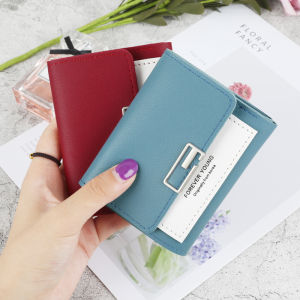 Ví mini tay ngắn da PU cao cấp dành cho nữ Style Korean [ ĐỎ ]