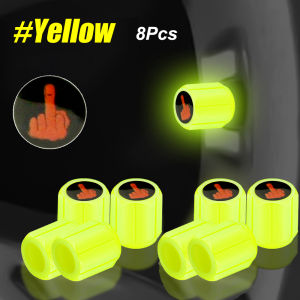 8Pcs Luminous Valve Caps Glowing Tire Caps for Car Universal Luminous Caps for Car Motorcycle Bicycle Car Accessories