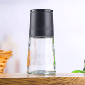 เครื่องบดเกลือและพริกไทยแบบเติมได้ที่เขย่าพริกไทยปรับความหนาได้ขวดใส่เครื่องปรุงด้วยมือสำหรับห้องครัวเครื่องบดบดละเอียด