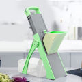 【Flagship】 Multifunctional Vegetable Cutter 304 Stainless Steel Household Grater Anti-Slip Lemon Slicing Tool for Home Kitchen. 