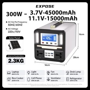Power Station 1000/600/300W Portable with Solar Panel Set for Home Outdoor 220V Power Supply【Fast Delivery】