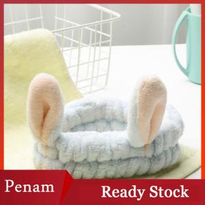 [PAM] Wash Face Headband Letter Soft Warm Bow Makeup Hairbands Animal Ears Girls Elastic Holder Hair Bands Turban Hair Accessories