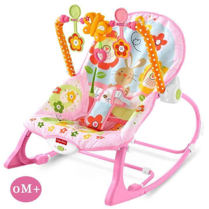 Pink bouncy sales chair baby