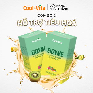 Combo 2 Hộp Nước Uống Bổ Sung Enzyme Chiết Xuất Từ Trái Cây Rau Củ Hỗ Trợ Tiêu Hoá Thanh Lọc Cơ Thể (45ml× 7 túi)/hộp