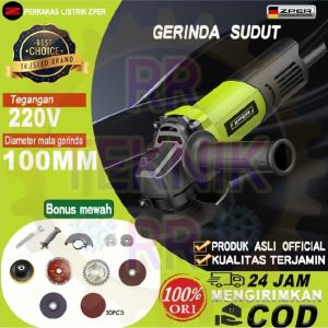 New!! Gerinda ZPER Angle Grinder Listrik Angle Grinder Penggiling Sudut Portable Multifungsi Untuk Potong