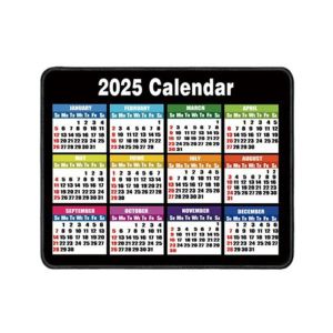 UTOPUS Square 2025 Calendar Mouse Pad Rubber Anti-Slip Small Office Mousepad Portable Extra-thick Mouse Mat Office Supplies