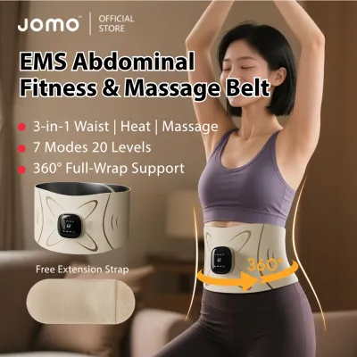 ✅SG Ready Stocks✅ JOMO EMS Ab Waist Belt Heat Microcurrent Massage 8 Electrode Slim Breathable 腰部按摩仪