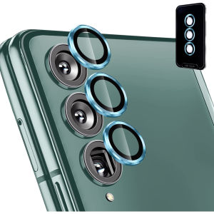Metal Camera Lens Protector For Samsung Galaxy Z Fold 6 5 4 Scratch Resistant 9H Tempered Glass with Metal Edge Lens Cover For Galaxy Z Fold6