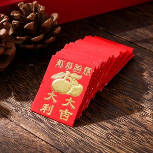 50pcs Mini Angpao 2024 Chinese New Year Spring Festival Good Luck CNY Money Bags