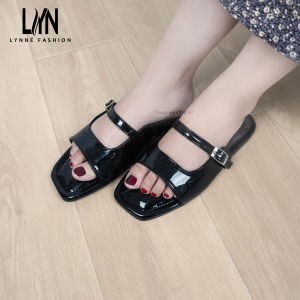 Lynne Iren Teplek Kasual Sandal Slip-On Glossy Anti Licin