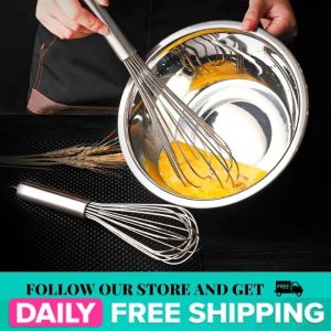New Stainless Steel Egg Mixer Egg Beater Manual Egg Beater Hand Mixer Whisk Mixer Stirrer Manual Egg Beater Mixer Egg Whisk Beater