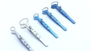 QSWTITAN Titanium alloy/Stainless steel Chalazion Forceps Ophthalmic Instrument High quality