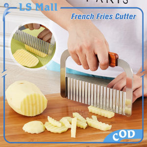 Wavy French Fries Cutter Stainless Steel Crinkle Potato Knife for Carrot Potato Fruit Vegetable