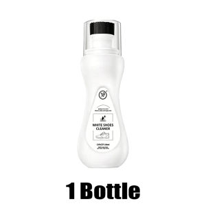 Shoe Cleaner Whitener with Smart Brush Cleans Crevices Removes Stains Shines Fast Quick Easy