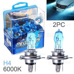 Lampu Mobil Depan H4 Xenon Halogen Super Terang 2 Pc 100 Watt 12 Volt Bohlam Headlight Headlamp Variasi 6000k Warna Putih kuning Untuk Fog Lamp / Headlight Mobil Motor