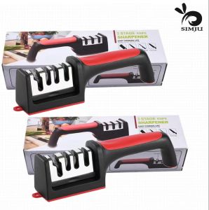 4 Stages Knife Sharpener Scissor Sharpener Alat Pengasah Pisau Kitchen Knife Quick Sharpening Tool