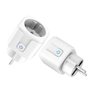 Smart WiFi Plug with Energy Monitoring Tuya Compatible Alexa Voice Control Remote App Control EU Standard 6A for Home Automation