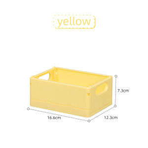 Collapsible Storage Crates Stackable Storage Container Basket Folding Plastic Storage Box Foldable Plastic Storage Case Desktop Carrying Basket