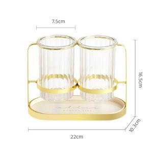 Rak Tempat Sendok Garpu Double Chopsticks Cutlery Tube Holder Organizer