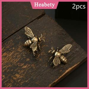 Heabety  Đồng cổ điển 1 cái 2 cái Mini Bee sưu tập bức tượng nhỏ-làm bằng tay trang trí bàn cổ-Món quà lý tưởng cho nhà sưu tập văn phòng
