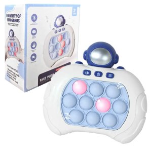 Cartoon astronaut Quick Push Game Console Electronic Pop It Game Light Up Pop It Pro Fast Push Puzzle Game Quick Push For Kid