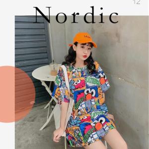 Tsion เท่ห์ไม่ไหว❗️❗️เสื้อยืดสกรีนลายการ์ตูนแนวสตรีท มี2ลายให้เลือกลายไหนก็เท่ห์ก็ปังน้าา🔥🔥