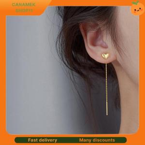❣️❣️❣️ 1Pair Trend Long Wire Tassel Thread Chain Climb Star Heart Beads Pendants Drop Earrings For Women Straight Hanging Ear Jewelry