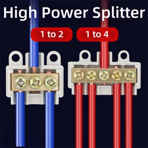 NOBLELUX Large Current High Power Splitter Universal Conductor Brass Quick Terminal Block Terminal Blocks Electrical