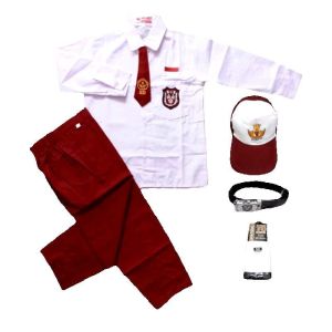 SETELAN SERAGAM SEKOLAH SD ANAK LAKI LAKI PANJANG UNTUK KELAS 1 - 6 / BONUS TOPI DASI GESPER KAOS KAKI