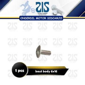 baut body baut cover body ukuran m6x16