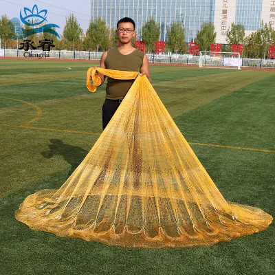 Shrimp net fishing net traditional old-fashioned net handmade net fishing net openable upper rotating net spiral net small handmade fishing netHand thrown netSeaside Outdoor NetworkPortable throwing netHeavy lead sinker