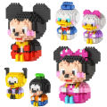 Lego lắp ráp hoạt hình chuột Mickey, chuột Minnie, vịt Donal.