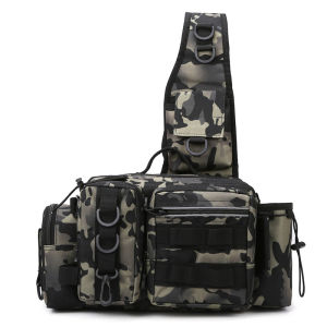 Th-Multifunctional Luya Pack เอวกระเป๋า Rod เบ็ดกระเป๋าตกปลาความจุสูงกลางแจ้งตกปลายุทธวิธี Camo กระเป๋าสะพาย