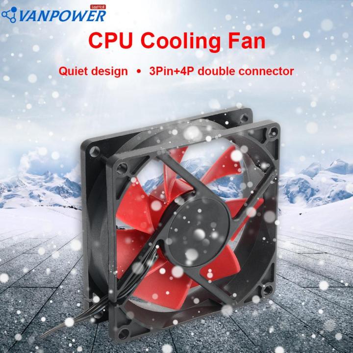 Computer Case 80mm Fan 3Pin+4Pin Double Connector Radiator Professional