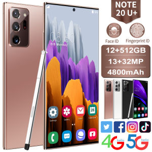 2022 New 5G Mobile Phone Note20+ with Smart Pen Malaysia Original Cheap Galaxy 12 + 512GB RAM 6.9 Inch Full Screen Fashion Smartphone Game Mobile Phone HD Camera 【Free Shipping 】Note 20 ultra Smart 3C store