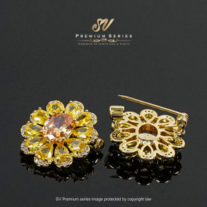 Sv Premium Women Hijab Pin Kerongsang Tudung Shawl Bawal Elegant Flower Shoulder Brooch Fashion Jewellery With Gift Box