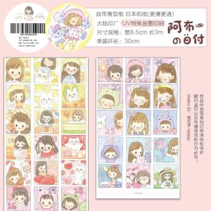 Cuộn WashiTape HÌNH DÁN TELADO siêu dễ thương trang trí sổ tay Chiết chu kỳ xinh xắn Túi 40 miếng sticker không thấm nước siêu cute