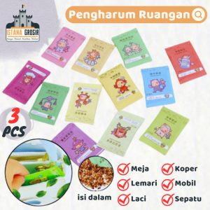 (PAKET 3 PCS) Pengharum Ruangan Sachet / Aromaterapi Parfum Ruangan Saset Mini / Pewangi Lemari Rak Sepatu Laci Tas Kamar Mandi Koper