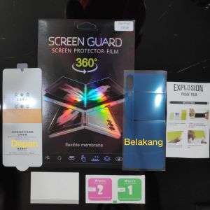 Anti Gores Full Layar Screen Protektor Anti Shock Samsung Flip 3 Flip 4 Flip 5 Samsung Fold 3 Fold 4 Fold 5 Samsung S22 Ultra Samsung S23 Ultra Depan Belakang 2in1 Pelindung Layar Full Screen Samsung Anti Gores TPU Silikon