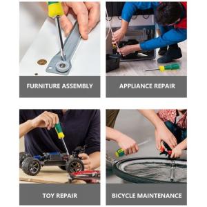 Double Function Nonslip Handle Screwdriver with Magnetic Tip for Efficient Home DIY and Professional Repair Use